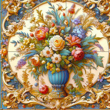 Load image into Gallery viewer, Embossed Vase With Flowers 30*30CM (canvas) Full Round Drill Diamond Painting
