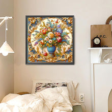 Load image into Gallery viewer, Embossed Vase With Flowers 30*30CM (canvas) Full Round Drill Diamond Painting
