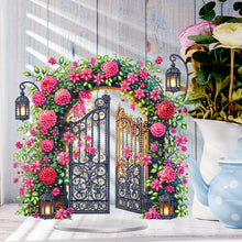 Load image into Gallery viewer, Acrylic Special Shaped Rose Gate DIY Table Top Diamond Painting Ornament Kits
