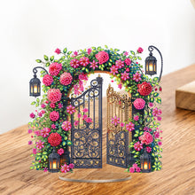 Load image into Gallery viewer, Acrylic Special Shaped Rose Gate DIY Table Top Diamond Painting Ornament Kits
