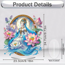 Load image into Gallery viewer, Acrylic Special Shaped Lotus Girl DIY Table Top Diamond Painting Ornament Kits
