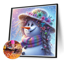 Load image into Gallery viewer, Wig Snowman 40*40CM (canvas) Full Round Drill Diamond Painting
