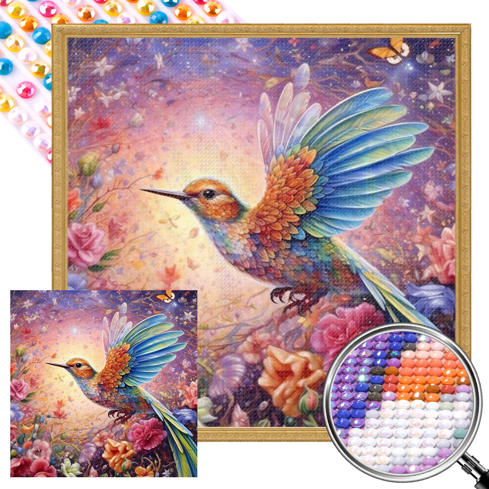 Hummingbird 30*30CM (canvas) Full AB Round Drill Diamond Painting