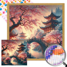 Load image into Gallery viewer, Small Bridge Pavilion 40*40CM (canvas) Full AB Round Drill Diamond Painting
