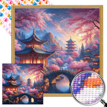 Load image into Gallery viewer, Small Bridge Pavilion 40*40CM (canvas) Full AB Round Drill Diamond Painting
