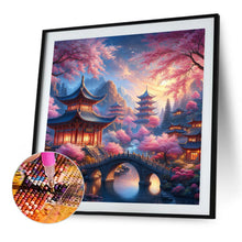 Load image into Gallery viewer, Small Bridge Pavilion 40*40CM (canvas) Full AB Round Drill Diamond Painting
