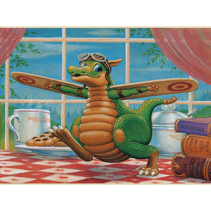 Flying Machine Dinosaur 40*30CM (canvas) Full Round Drill Diamond Painting