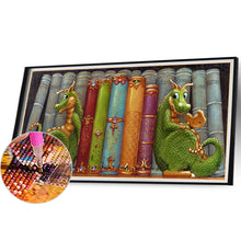 Load image into Gallery viewer, Double Dinosaur And Book 30*50CM (canvas) Full Round Drill Diamond Painting
