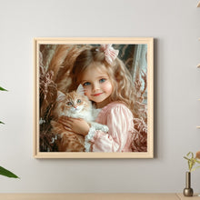 Load image into Gallery viewer, Cute Big Eyes Girl 40*40CM (canvas) Full Round Drill Diamond Painting
