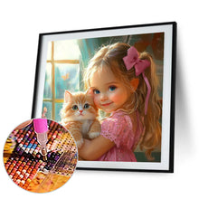 Load image into Gallery viewer, Cute Big Eyes Girl 40*40CM (canvas) Full Round Drill Diamond Painting
