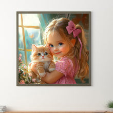 Load image into Gallery viewer, Cute Big Eyes Girl 40*40CM (canvas) Full Round Drill Diamond Painting
