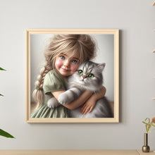 Load image into Gallery viewer, Cute Big Eyes Girl 40*40CM (canvas) Full Round Drill Diamond Painting
