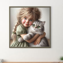 Load image into Gallery viewer, Cute Big Eyes Girl 40*40CM (canvas) Full Round Drill Diamond Painting
