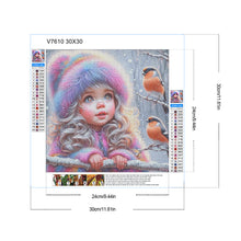 Load image into Gallery viewer, Winter Bird Girl 30*30CM (canvas) Full Round Drill Diamond Painting
