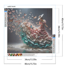 Load image into Gallery viewer, Butterfly Skirt Ladies 40*40CM (canvas) Full Round Drill Diamond Painting
