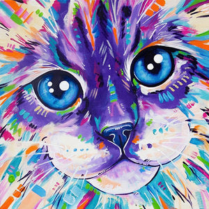 Cat 30*30CM (canvas) Full AB Square Drill Diamond Painting