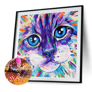 Cat 30*30CM (canvas) Full AB Square Drill Diamond Painting