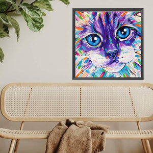 Cat 30*30CM (canvas) Full AB Square Drill Diamond Painting