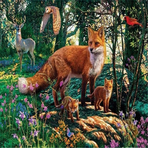 Fox 50*40CM (canvas) Full Square Drill Diamond Painting