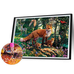 Fox 50*40CM (canvas) Full Square Drill Diamond Painting