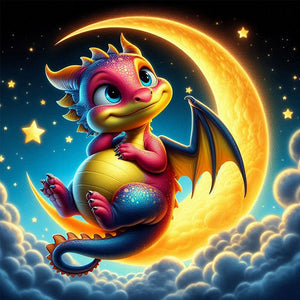 Moonlight Dragon 30*30CM (canvas) Full Square Drill Diamond Painting