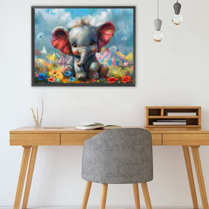 Elephant 40*30CM (canvas) Full Square Drill Diamond Painting