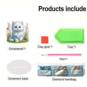 Cat Desktop Diamond Painting Art Kits DIY Rhinestones Tabletop Ornaments