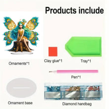 Load image into Gallery viewer, Peacock Elf Desktop Diamond Painting Art Kits DIY Rhinestones Tabletop Ornaments
