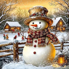 Load image into Gallery viewer, Snowman 30*30CM (canvas) Full Round Drill Diamond Painting
