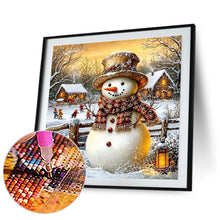 Load image into Gallery viewer, Snowman 30*30CM (canvas) Full Round Drill Diamond Painting
