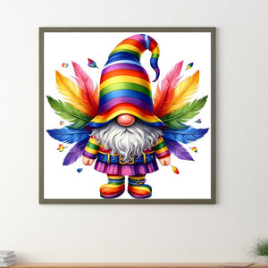 Colorful Feather Goblin 30*30CM (canvas) Full Round Drill Diamond Painting