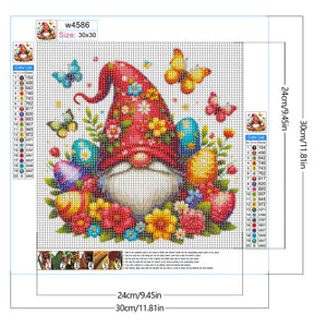 Easter Gnome 30*30CM (canvas) Full Round Drill Diamond Painting