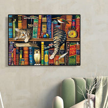 Load image into Gallery viewer, Cat On The Bookshelf 40*30CM (canvas) Full Round Drill Diamond Painting
