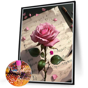 Dreamy Pink Rose 40*50CM (canvas) Full Round Drill Diamond Painting