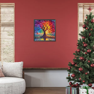 Colorful Tree Of Life 30*30CM (canvas) Full Round Drill Diamond Painting