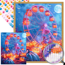 Load image into Gallery viewer, Jack-O&#39;-Lantern Ferris Wheel 40*50CM (canvas) Full AB Round Drill Diamond Painting
