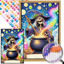 Load image into Gallery viewer, Skeleton Witch Brewing Medicine 40*60CM (canvas) Full AB Round Drill Diamond Painting
