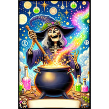 Load image into Gallery viewer, Skeleton Witch Brewing Medicine 40*60CM (canvas) Full AB Round Drill Diamond Painting
