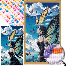 Load image into Gallery viewer, Butterfly Girl 40*70CM (canvas) Full AB Round Drill Diamond Painting
