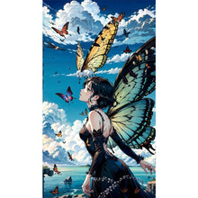 Load image into Gallery viewer, Butterfly Girl 40*70CM (canvas) Full AB Round Drill Diamond Painting
