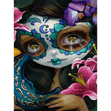 Load image into Gallery viewer, Day Of The Dead Big Eyes Girl 30*40CM (canvas) Full Round Drill Diamond Painting
