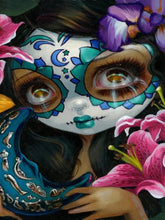 Load image into Gallery viewer, Day Of The Dead Big Eyes Girl 30*40CM (canvas) Full Round Drill Diamond Painting
