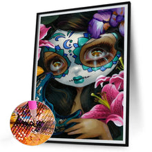 Load image into Gallery viewer, Day Of The Dead Big Eyes Girl 30*40CM (canvas) Full Round Drill Diamond Painting
