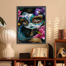 Load image into Gallery viewer, Day Of The Dead Big Eyes Girl 30*40CM (canvas) Full Round Drill Diamond Painting
