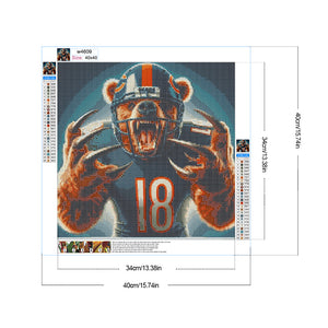 Chicago Bears 40*40CM (canvas) Full Round Drill Diamond Painting