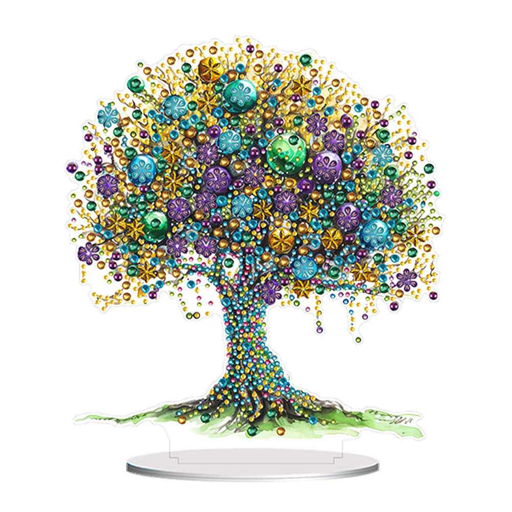 Acrylic Special Shaped Tree of Life DIY Diamond Art Tabletop Decor for Beginner