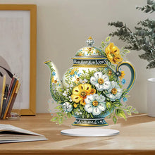 Load image into Gallery viewer, Acrylic Special Shaped Flower Teapot DIY Diamond Painting Desktop Decor for Home
