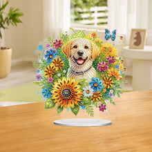 Load image into Gallery viewer, Acrylic Special Shaped Sunflower Puppy DIY Diamond Painting Desktop Decorations
