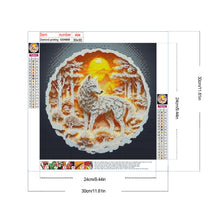 Load image into Gallery viewer, Sunset Wolf 30*30CM (canvas) Full Round Drill Diamond Painting
