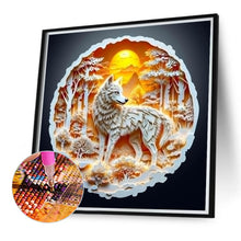 Load image into Gallery viewer, Sunset Wolf 30*30CM (canvas) Full Round Drill Diamond Painting
